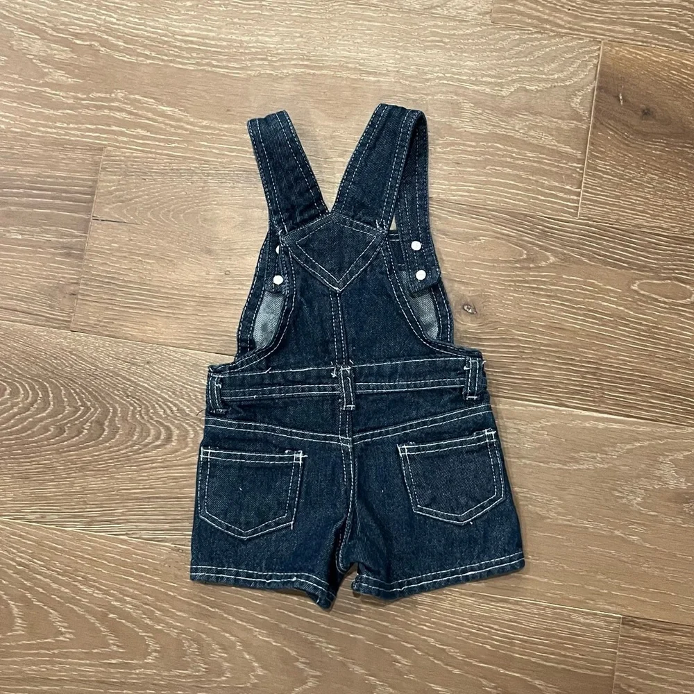 Denim Blue Infant Toddler Infant Girl Overall Shorts Size 12 Months